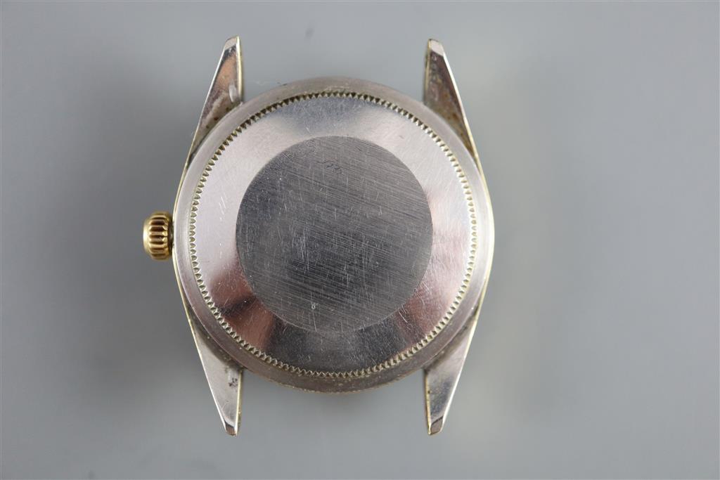 A gentlemans 1970s steel and gold plated Rolex Oyster Perpetual Date wrist watch,